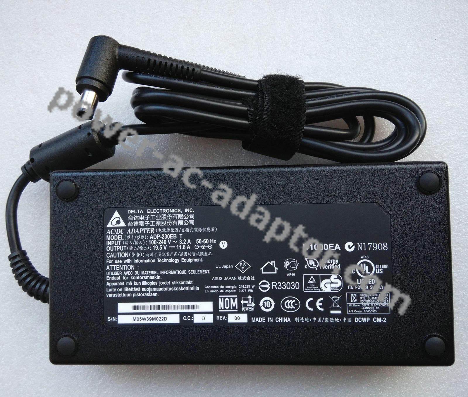 Delta ADP-230EB T ASUS ROG G750JH-QS71-CB 230W 19.5V AC Adapter